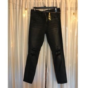 American Eagle black jeggings destroyed (12)